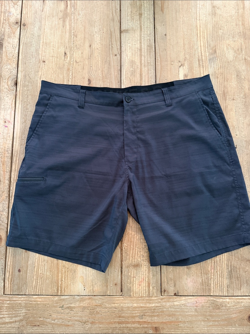 Hawke & Co Dark Grey Flat-Front Performance Shorts
